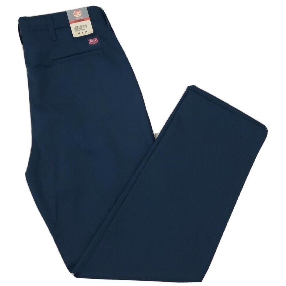 Red Kap ~Men's Size 36 x 34~ Black Dress Pants Plaited Front, Pockets NWT.